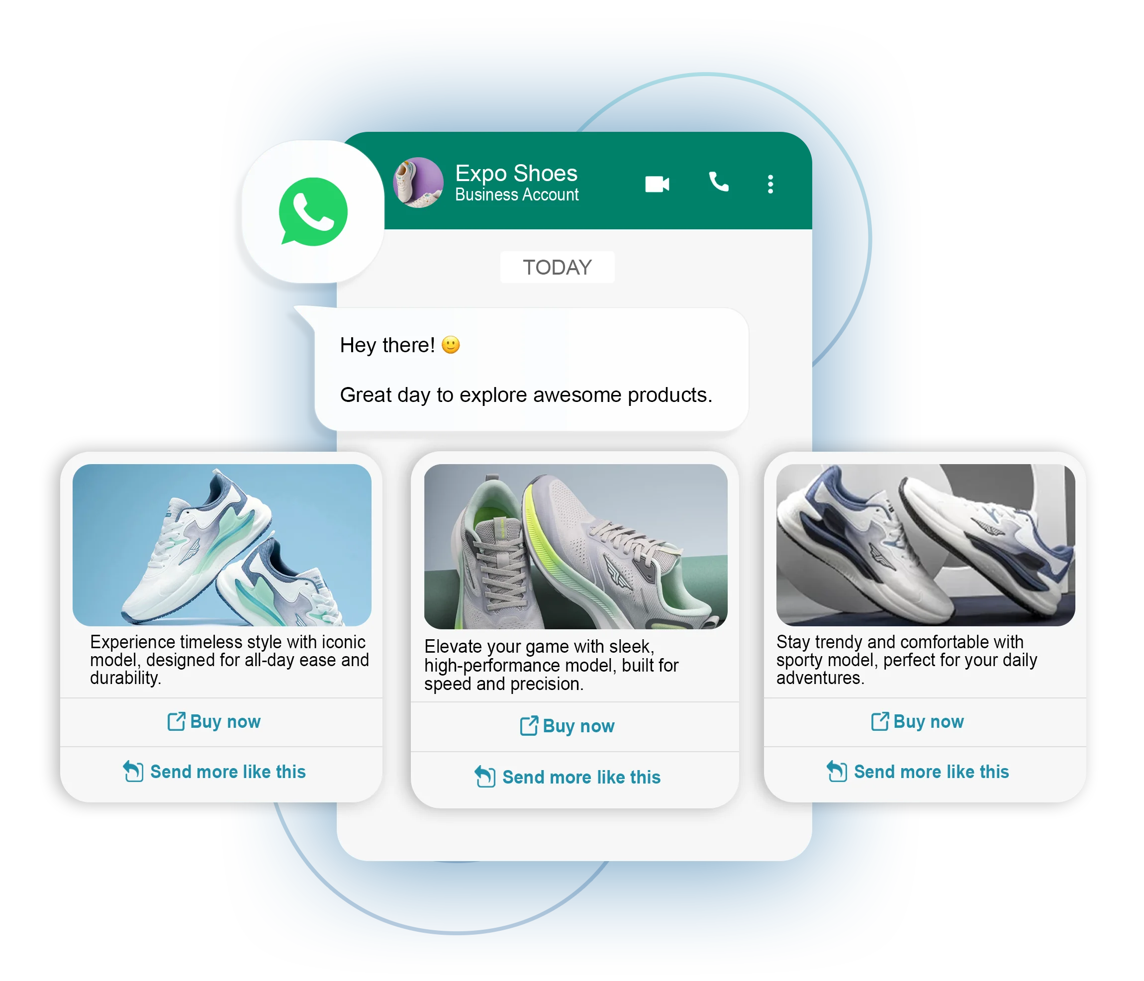 WhatsApp broadcasting mockup